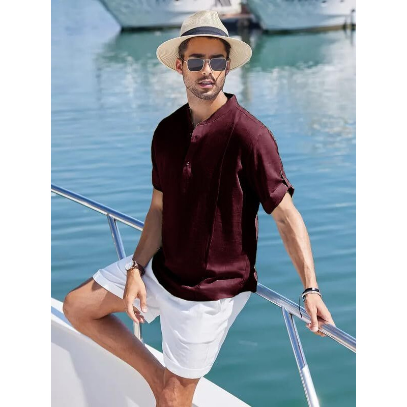Be Active Men's Fancy Short Kurta (N1-Scpl0149-6-S) Maroon
