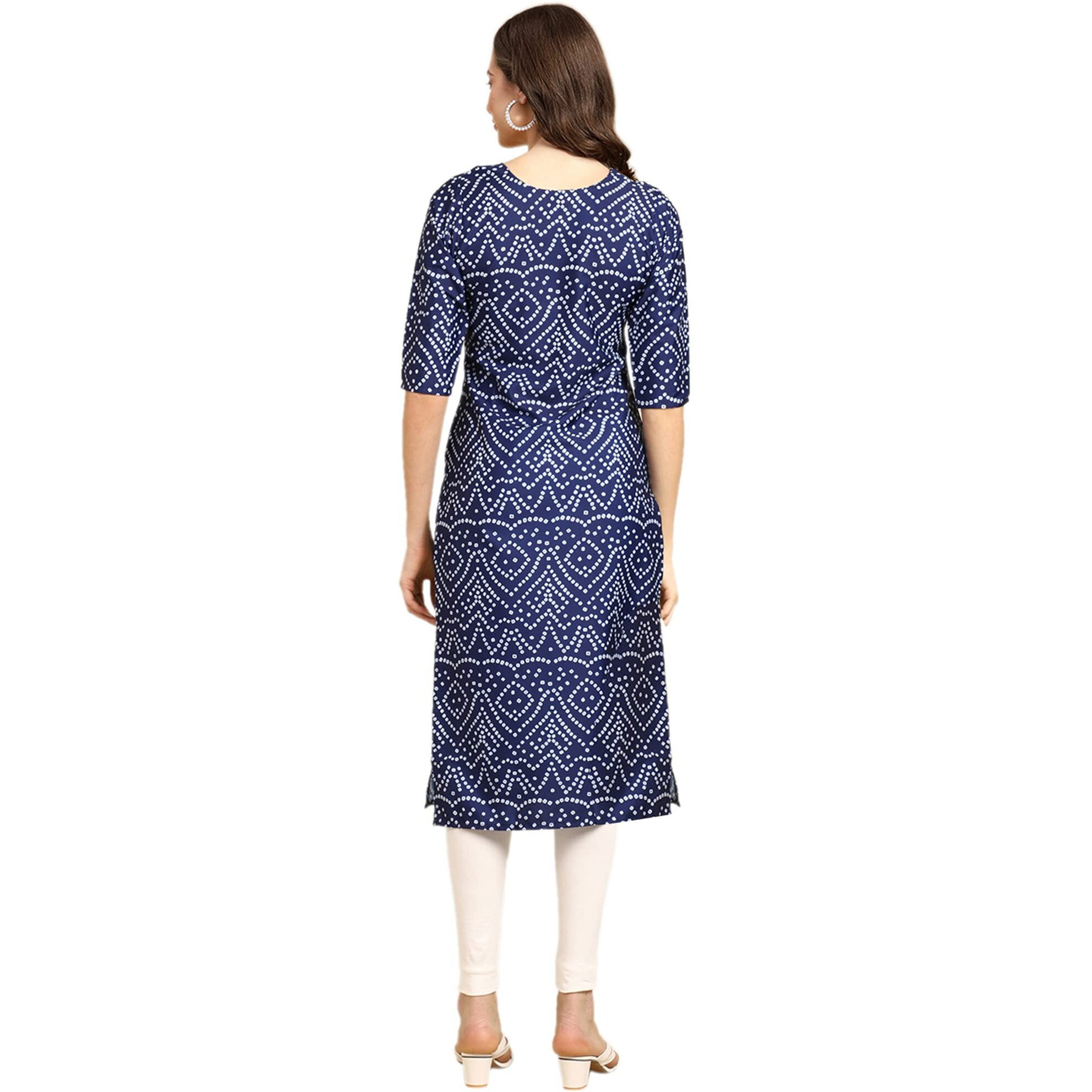 Pinkmint Women's Crepe Digital Print Straight Kurta [Pack Of 5](Nv-367-366-362-337-335-L)