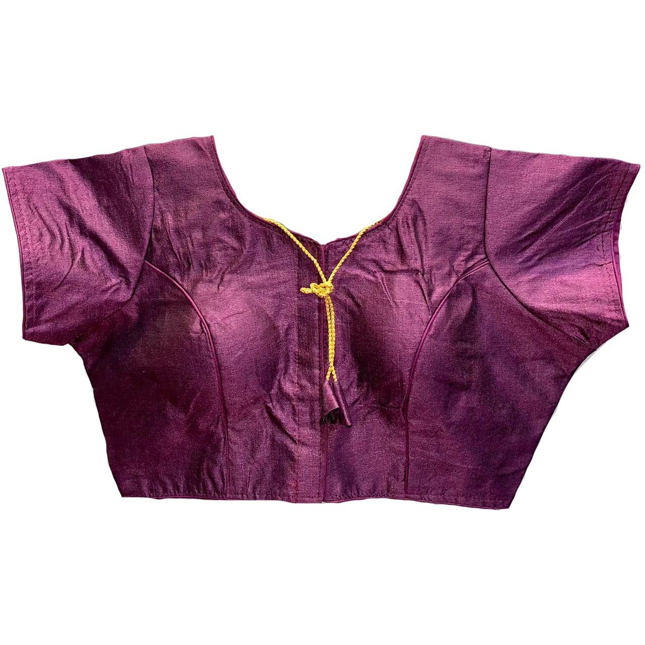 Vihu Fashion Women's Phantom Silk Short Sleeves Readymade Saree Blouse