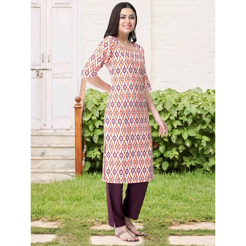 Pinkmint Women's Crepe Printed Kurta Set Ethnic Wear Women Kurta Set Comfortable Kurta Set For Women's(Pack Of 3)