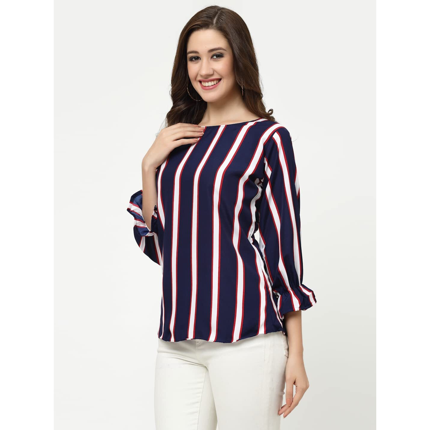 I Enterprise Women's Regular Fit Tunic Shirt (An/Ma148Xxl_Blue1