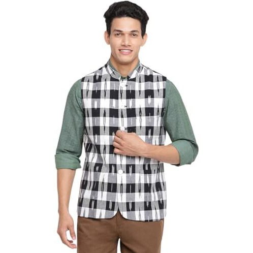 Fabindia Men's Nehru Jacket (20027871_Black