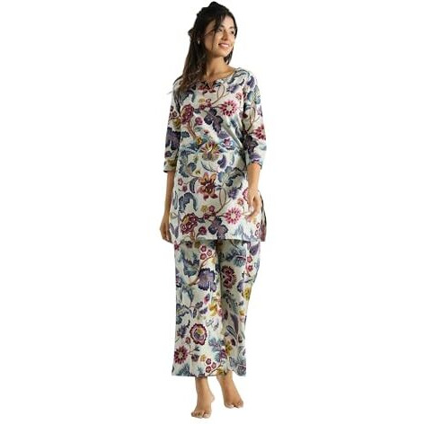 Toochki Kurti Set For Women | Cotton Ethnic Kurti Set For Women | Two Piece Ethnic Kurti Set | Kurti Set | Kurti Set Without Dupatta For Women | Kurti Set For Women Latest | Floral Printed Kurti Set