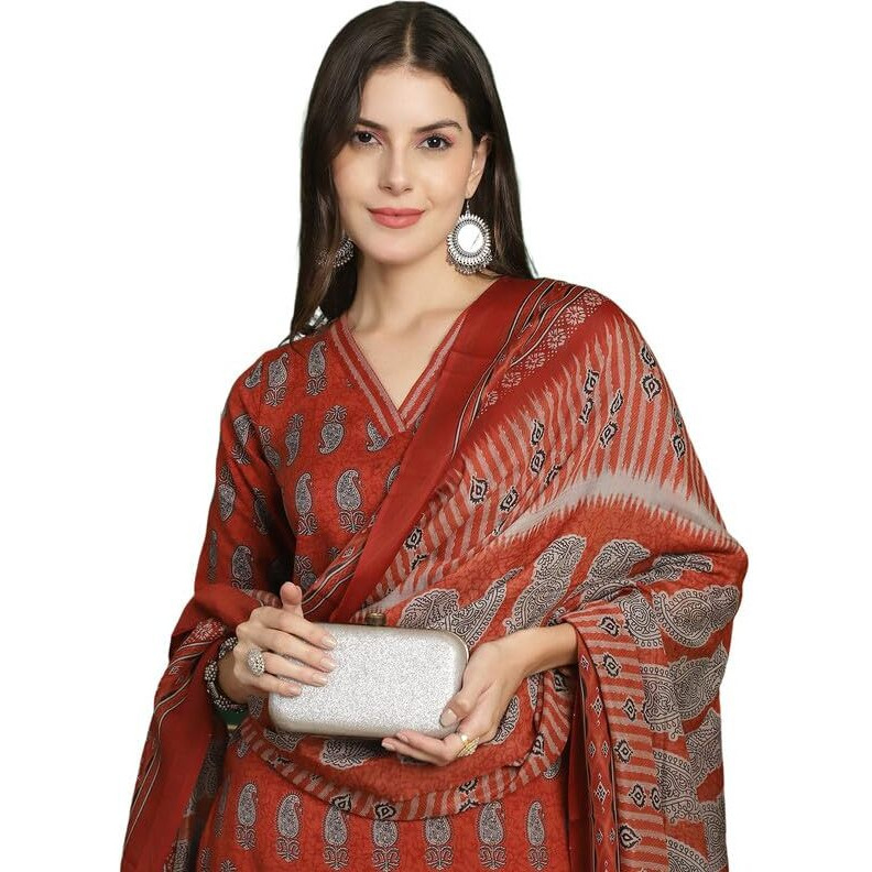 Pinkmint Women's Kurta Set Ll Cotton Printed Ethnic Set Ll Dupatta Set Ll Suit Set