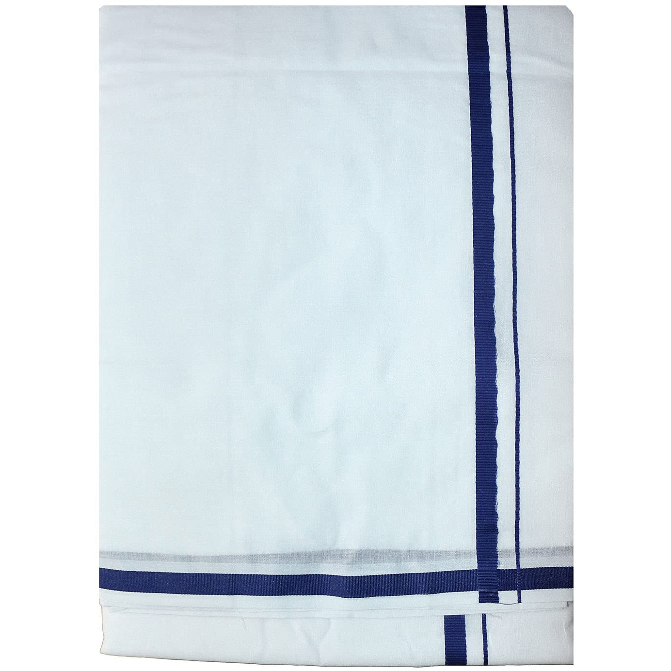 Prakasam Cotton Mens (Galaxy Hb) Double (1.30 X 4.00 Meter) Dhoti With Navy Border