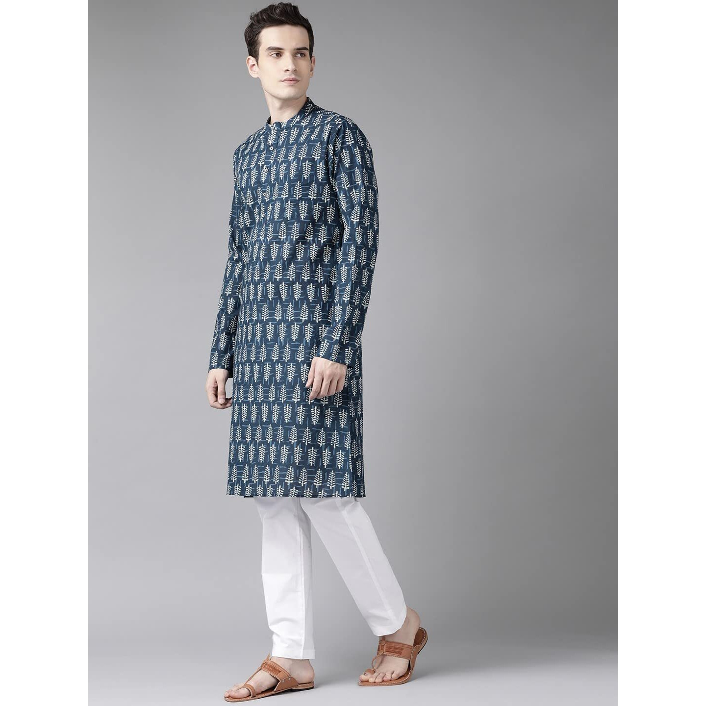 See Designs Cotton Regular Mens Kurta (15211102_Blue_M)