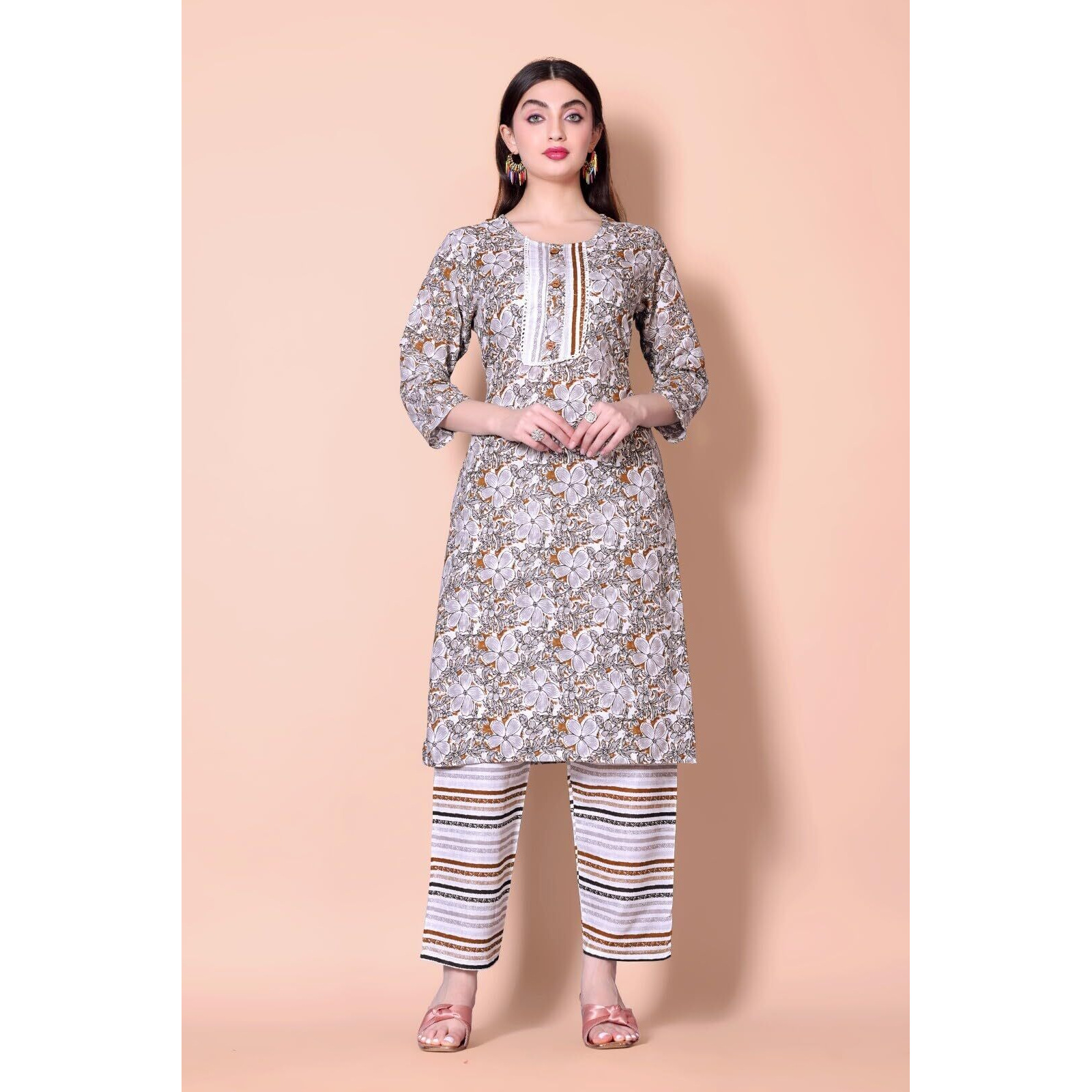 Shiv Textiles Pure Cotton Kurta Set For Women(9002-Grey-Xl)