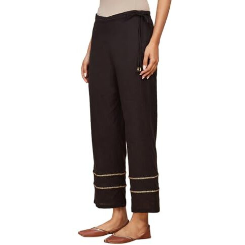Fabindia Women's Regular Overalls (20023629_Black
