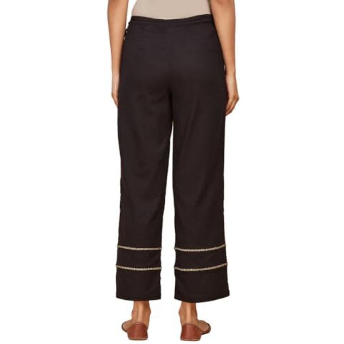 Fabindia Women's Regular Overalls (20023629_Black