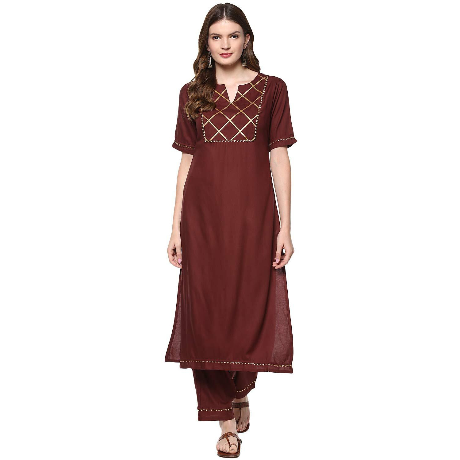 Idalia Coffee Brown Kurta Set