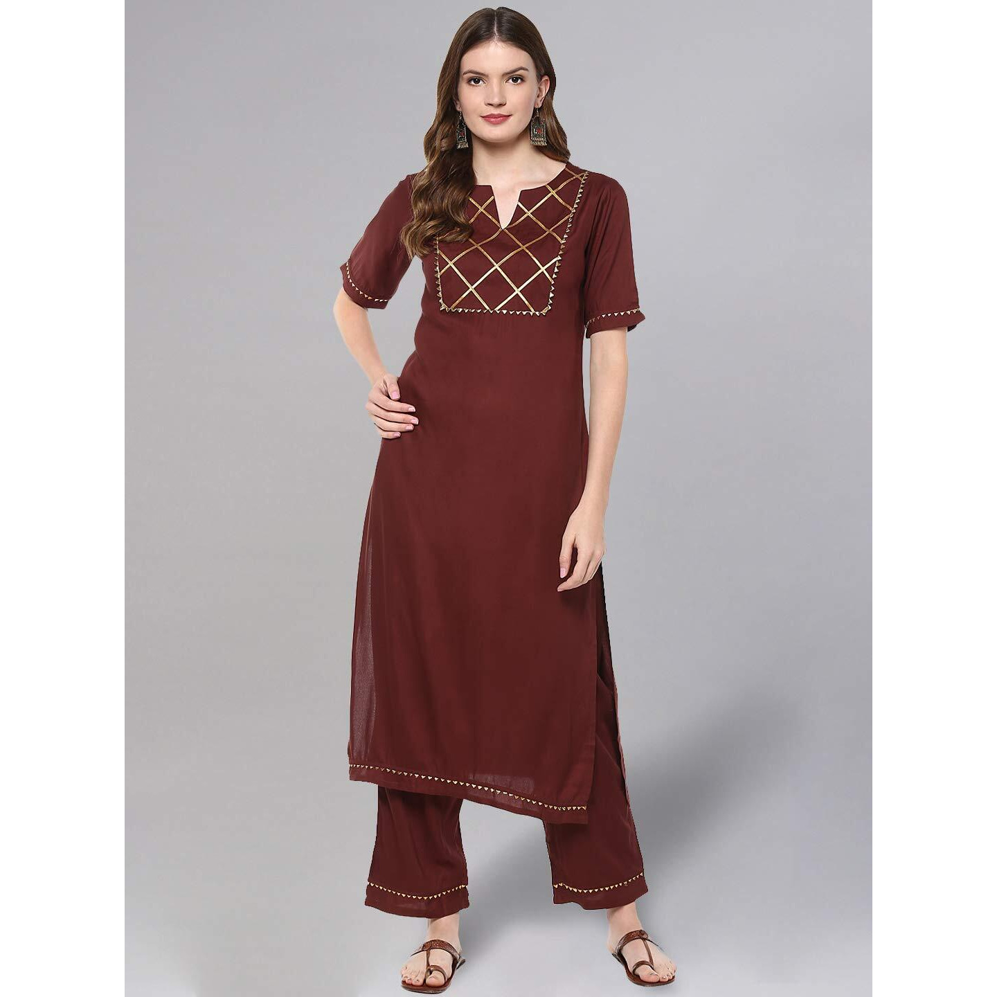 Idalia Coffee Brown Kurta Set