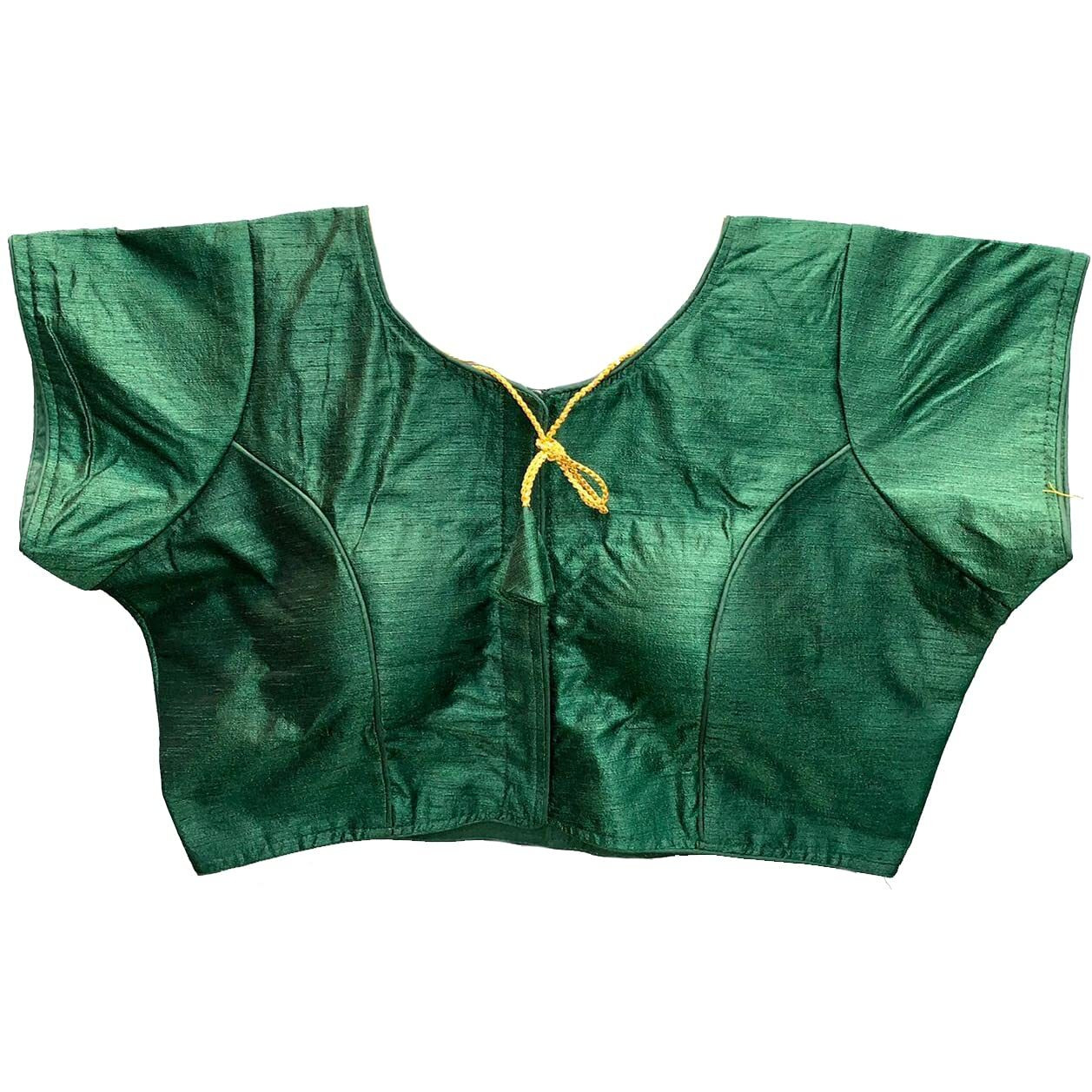 Vihu Fashion Women's Phantom Silk Short Sleeves Readymade Saree Blouse