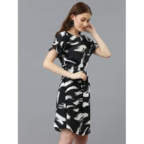 Kotty Women's A-Line Dress(Black,M)