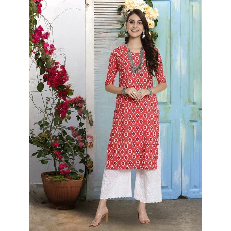 Pinkmint Women's Crepe Kurti For Women's Ethnic Printed Kurti For Women's (Pack Of 5)