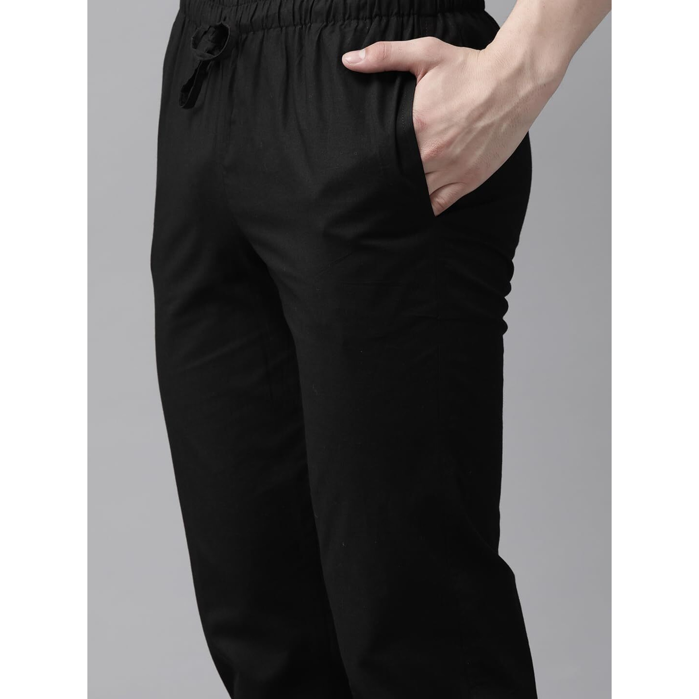 See Designs Men Full Sleeve Black And Gold Chanderi Silk Sequins Mandarin Collar Side Slit Kurta With Pyjama - Sdkt243502L