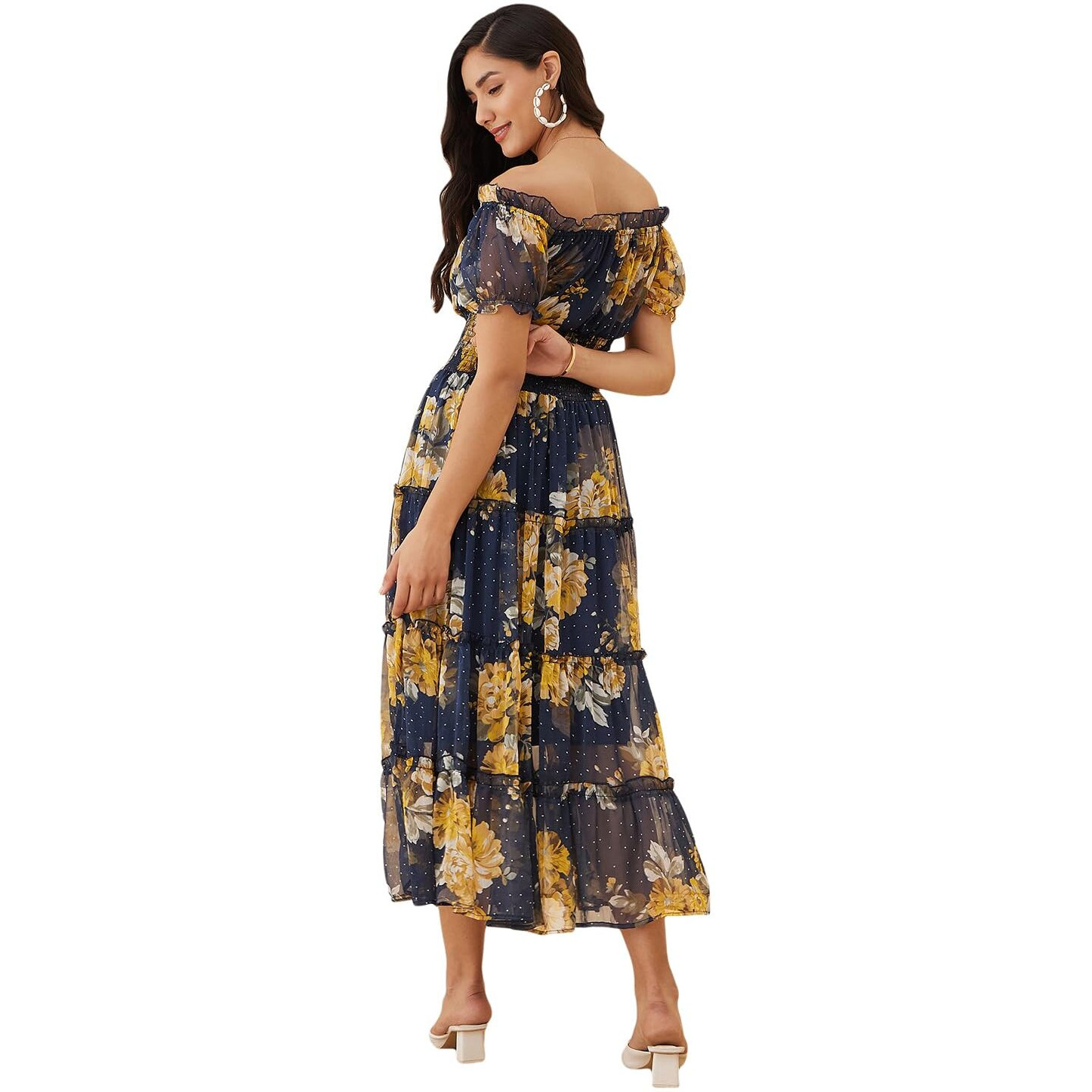 Rare Women's Regular Fit Dress (Ep7546E_Multi S)