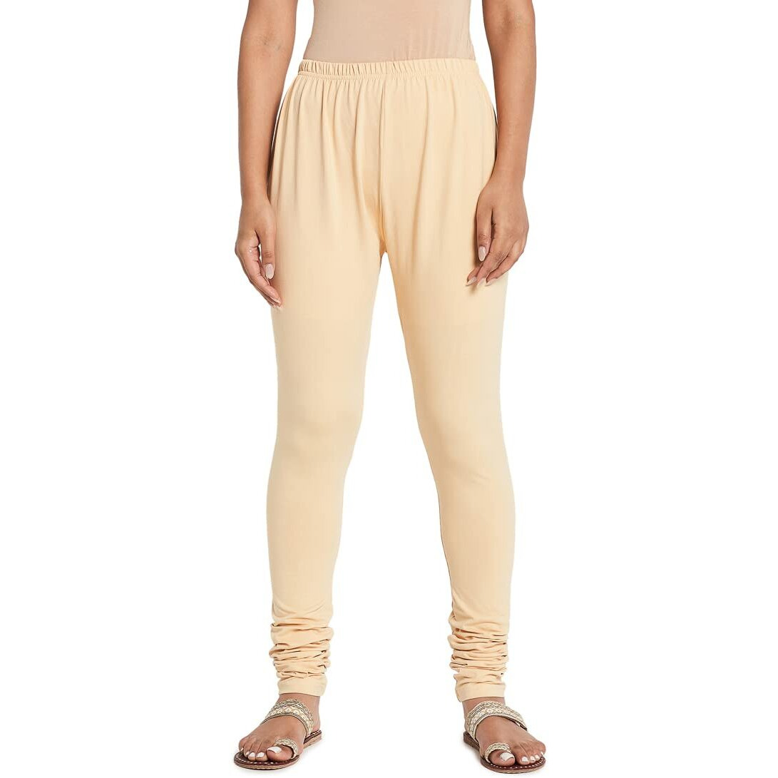 Fabindia Women Blend Drawstring Churidar Cotton_Xs Off White