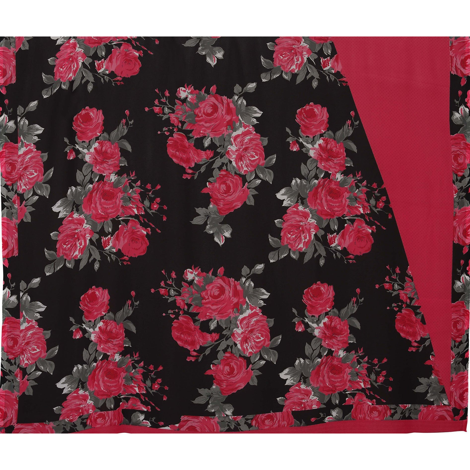 Ishin Georgette Ready To Wear Saree (Ishinsb-Ss-11121_Pink & Black_One Size)