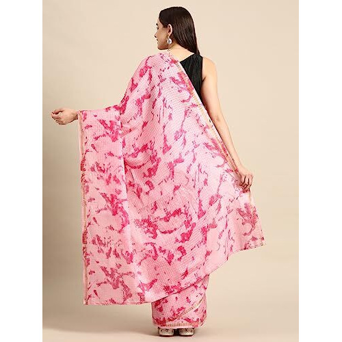 Shiv Textiles Women Poly Cotton Ready To Wear Saree Embrace Style In An Instant(St-R-3-Pink)