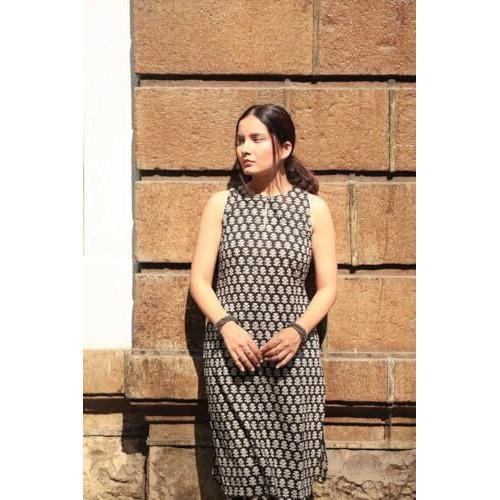 Greciilooks Women Rayon A-Line Regular Fit Kurta Set (Black, Xxx-Large)