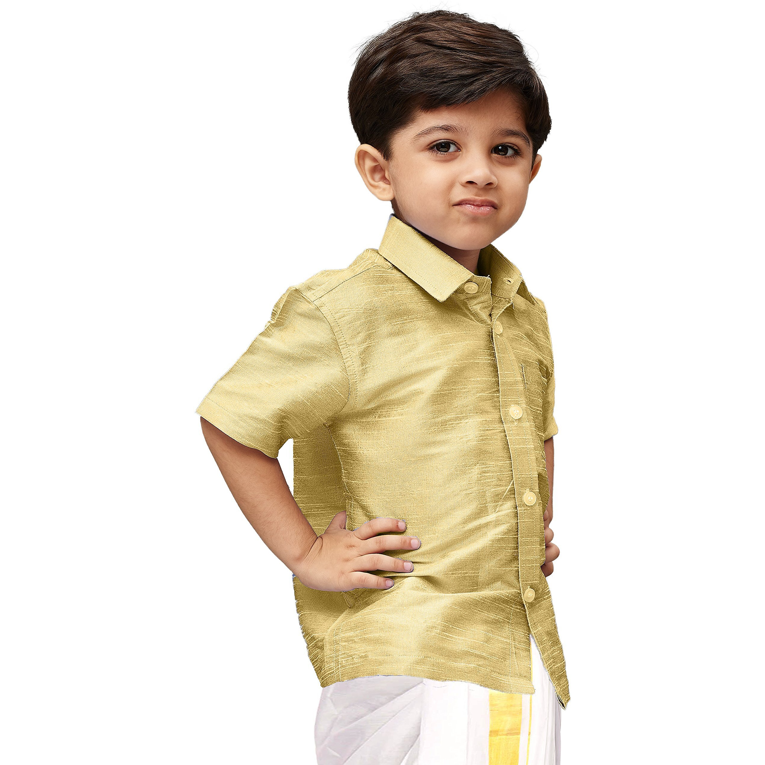 Jbn Creation Boys Cotton Silk Ethnic Shirt For Kids_Vasbshgo001_20