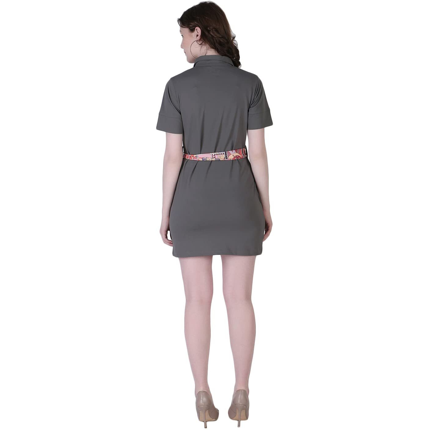 Leriya Fashion One Piece Dress For Women| Midi Dress For Women| Birthday Dress For Women (Large, Dark Grey)