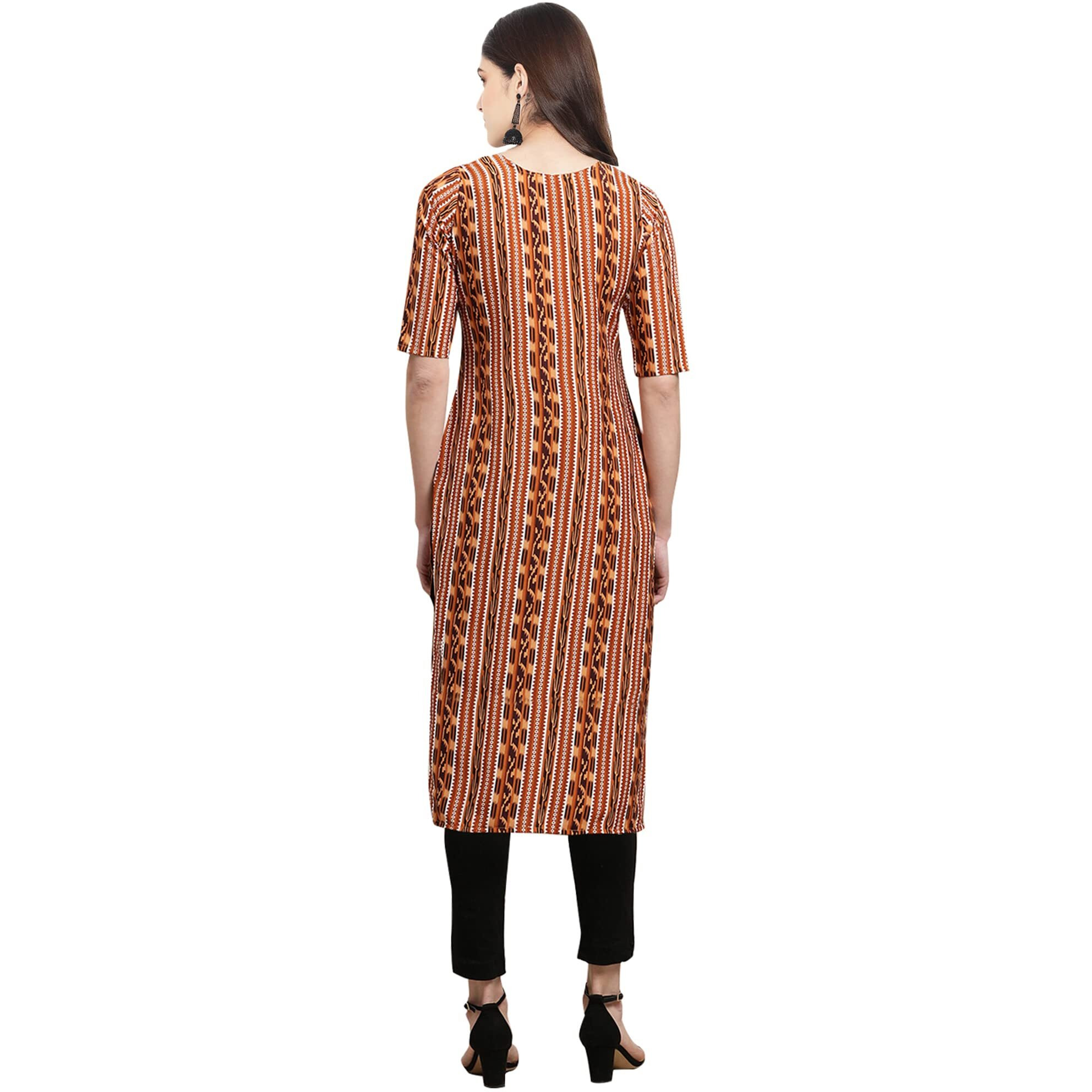 Pinkmint Women's Crepe Digital Print Straight Kurta [Pack Of 6] (Cke-344-330-353-335-332-337-Xl)