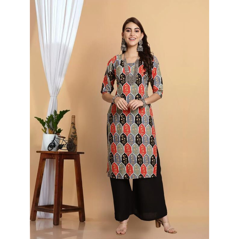 Pinkmint Kurti For Women Fancy Printed Kurti Ll Ethnic Kurti Ll Festival Wear Kurti For Women (Pack Of 6 Kurti)