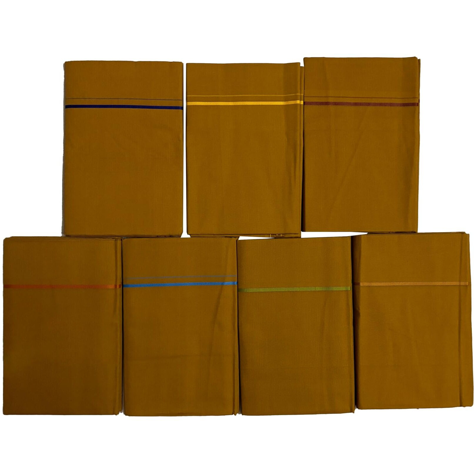 Prakasam Cotton Mens Single Colour Dhoti/Single Mundu/1.28X2.00 Meter Single Dhoti (Kaaki)