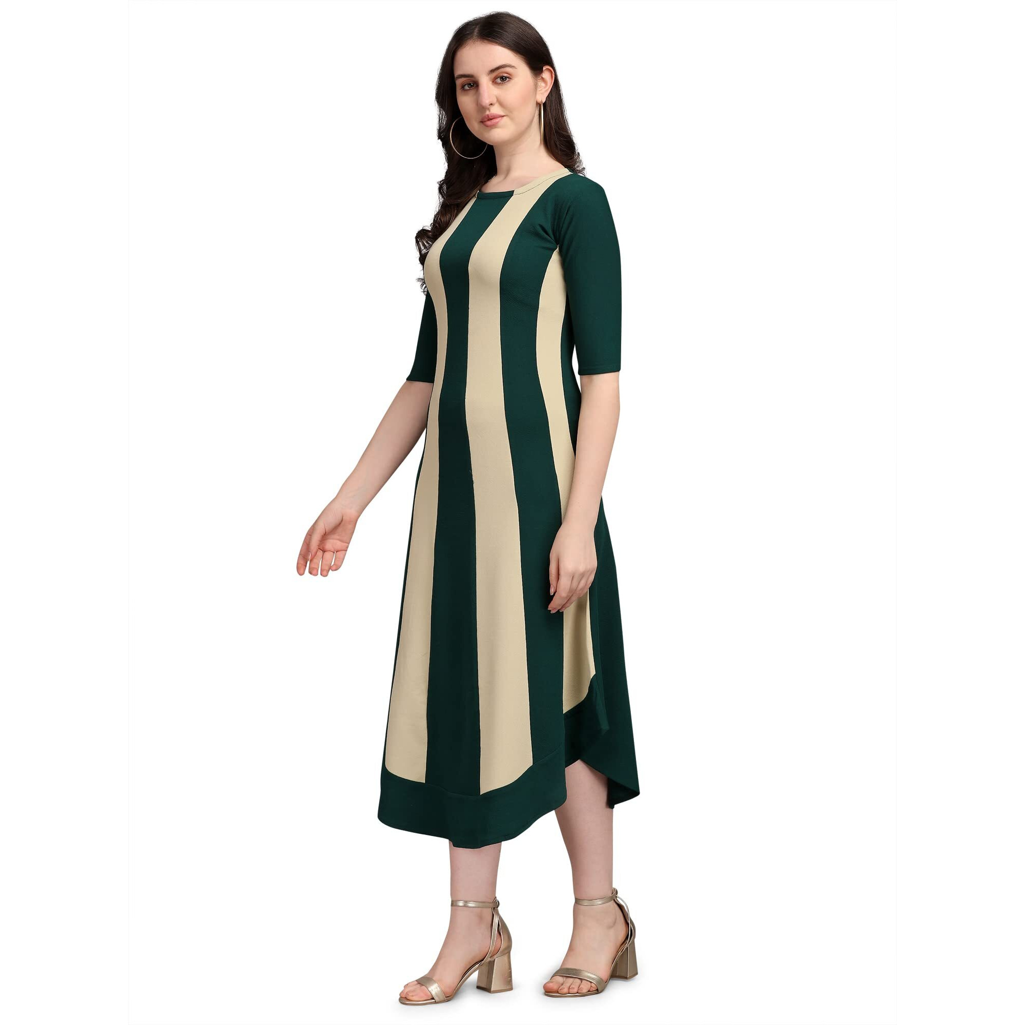 Purvaja Women's Corduroy Empire Waist Maxi Dress (Lucy-529-Lo-Gn-Xl_Green