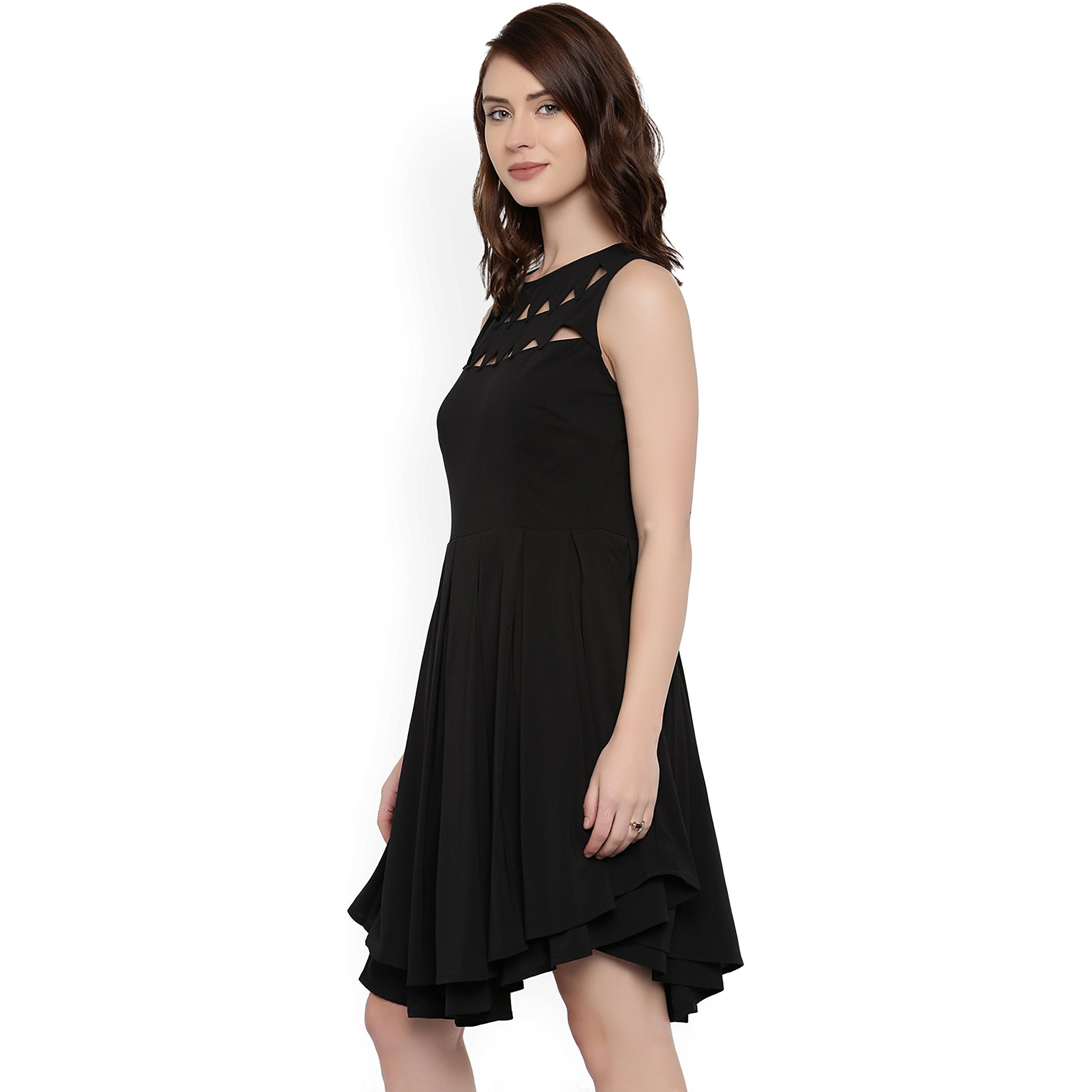 Rare Women's A-Line Dress (Ep1663-Xl, Black, X-Large)