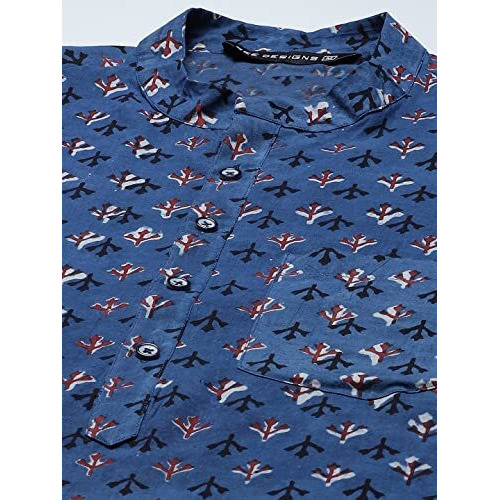 See Designs Cotton Regular Mens Kurta (14647462_Blue_S)
