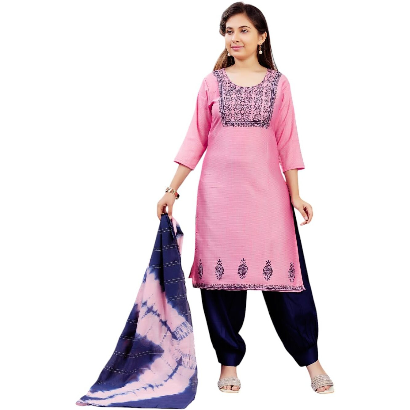 Aarika Girls Casual Wear Red Colour Floral Print Cotton Kurti (9-16 Years)