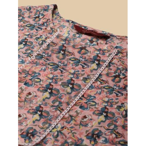 Fabnex Cotton Blend Regular Women Kurta Set (K-51-Pink-S_Pink