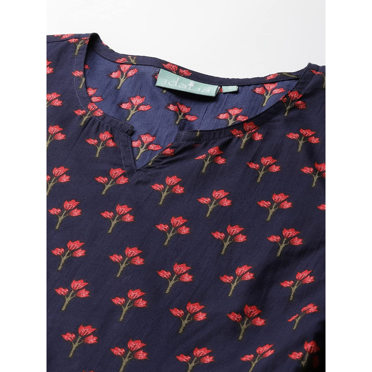 Idalia Navy Blue Printed Dress