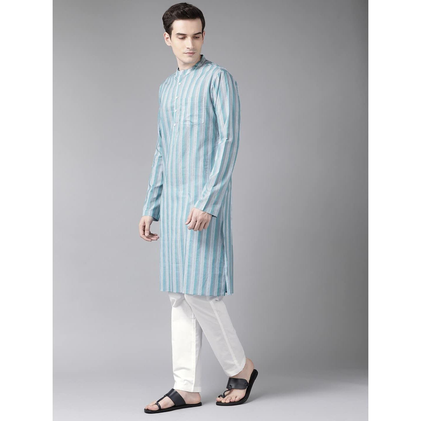 See Designs Cotton Regular Fit Mens Kurta (15211112_Multi_M) Multicolour