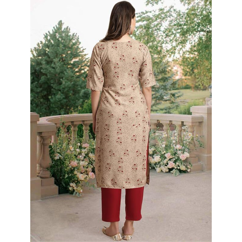 Pinkmint Straight Crepe Kurta & Pant For Women Ethnic Kurta Set For Women (Pack Of 3)