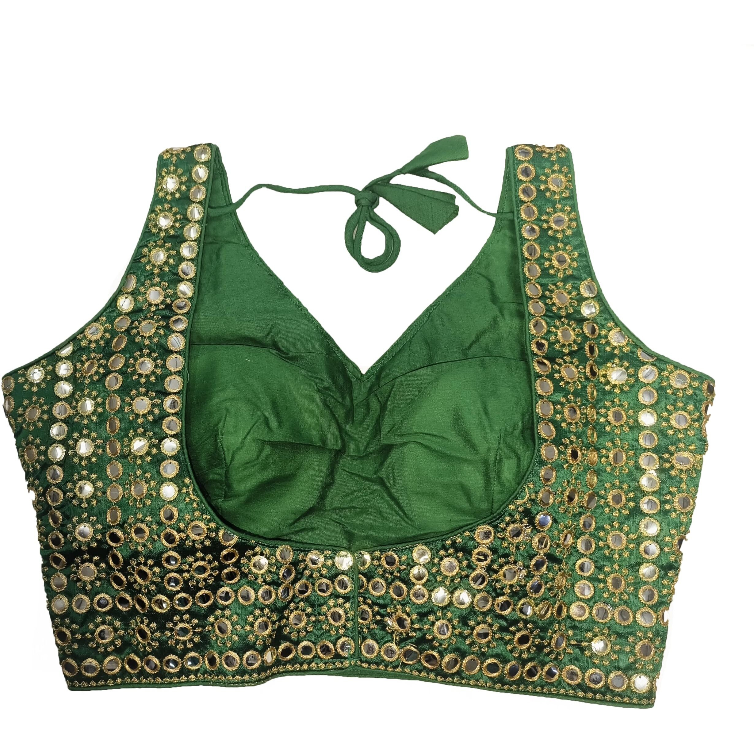 Pujia Mills Women's Milan Silk Solid Sleeveless Regular Blouse (B101 Bottle Green 40