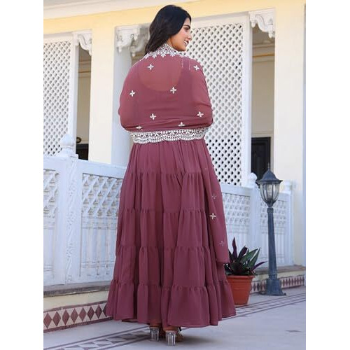 Fashion Basket Georgette Anarkali Dress For Women
