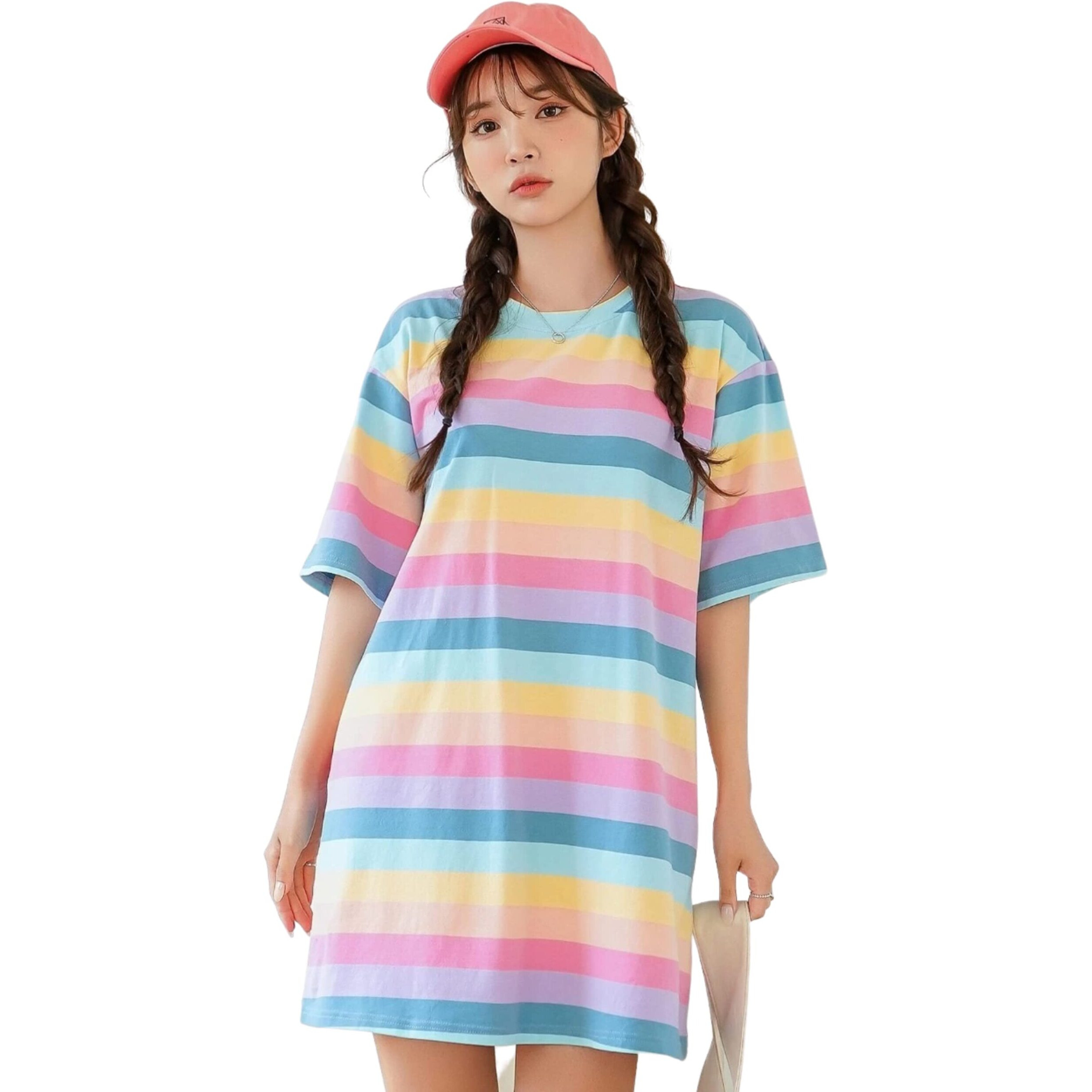 Dhruvi Trendz Womens Lycra Women Western Dresses Regular Fit A-Line (Dt-Wd1048_Multicolor_L)