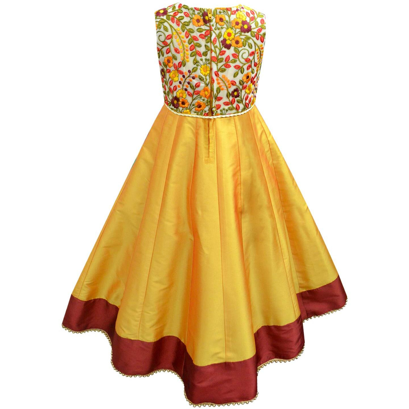 A.T.U.N. Baby Girl's Anarkali Ethnicwear (Ggwn Akg_Amber-Maroon_1-2 Years)