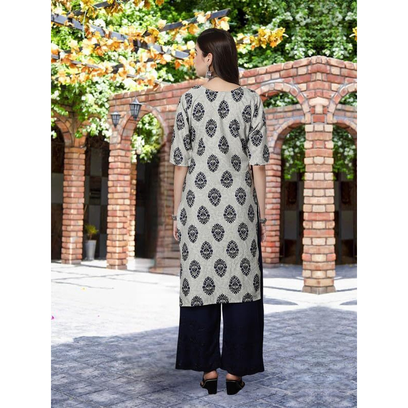 Pinkmint Crepe Printed Kurti For Womens College Wear Kurti Festival Wear Kurti For Women (Pack Of 5)