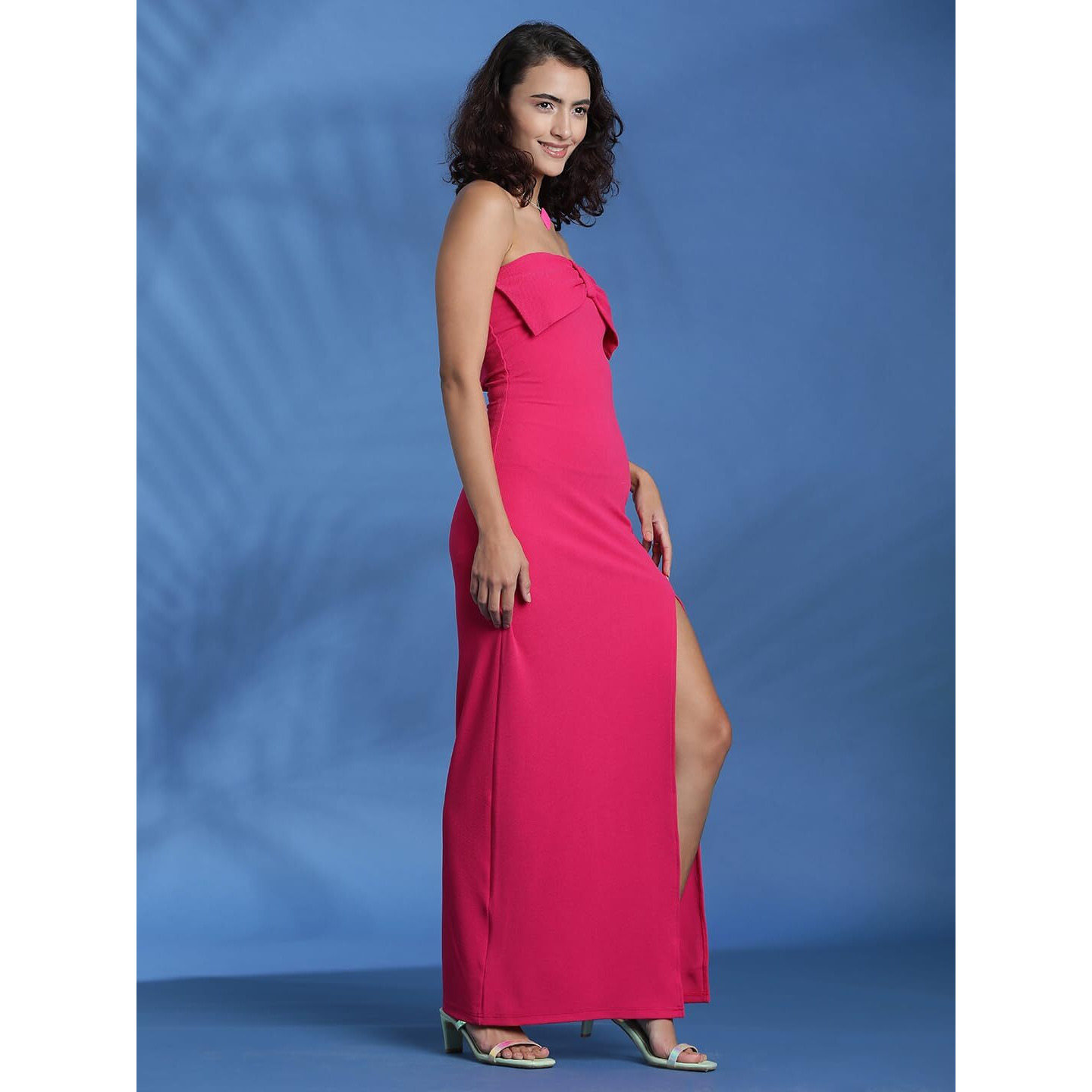 Kotty Women's Strapless Sheath Maxi Dress(Pink,Xl)