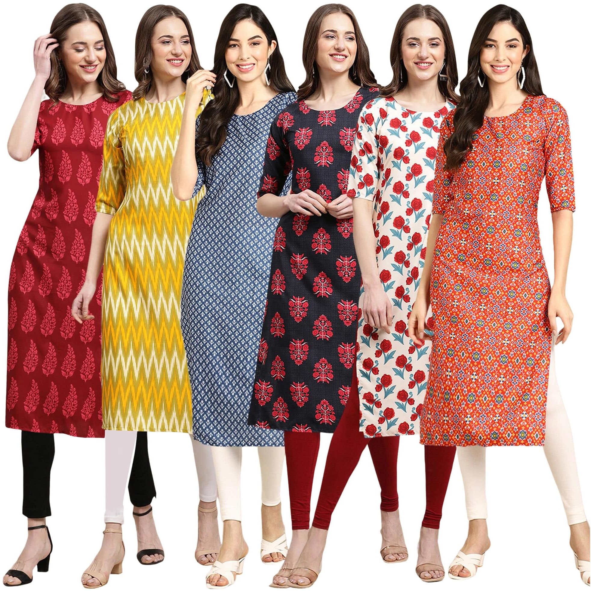 Pinkmint Crepe Printed Kurti For Womens College Wear Kurti For Women