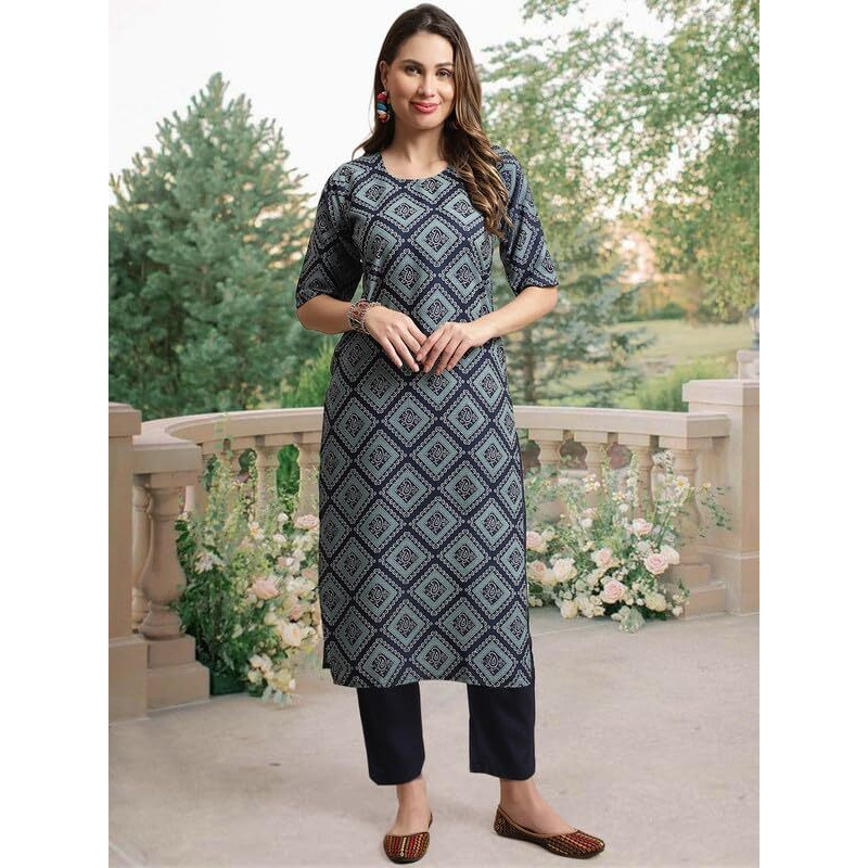 Pinkmint Straight Crepe Kurta & Pant For Women Ethnic Kurta Set For Women (Pack Of 3)