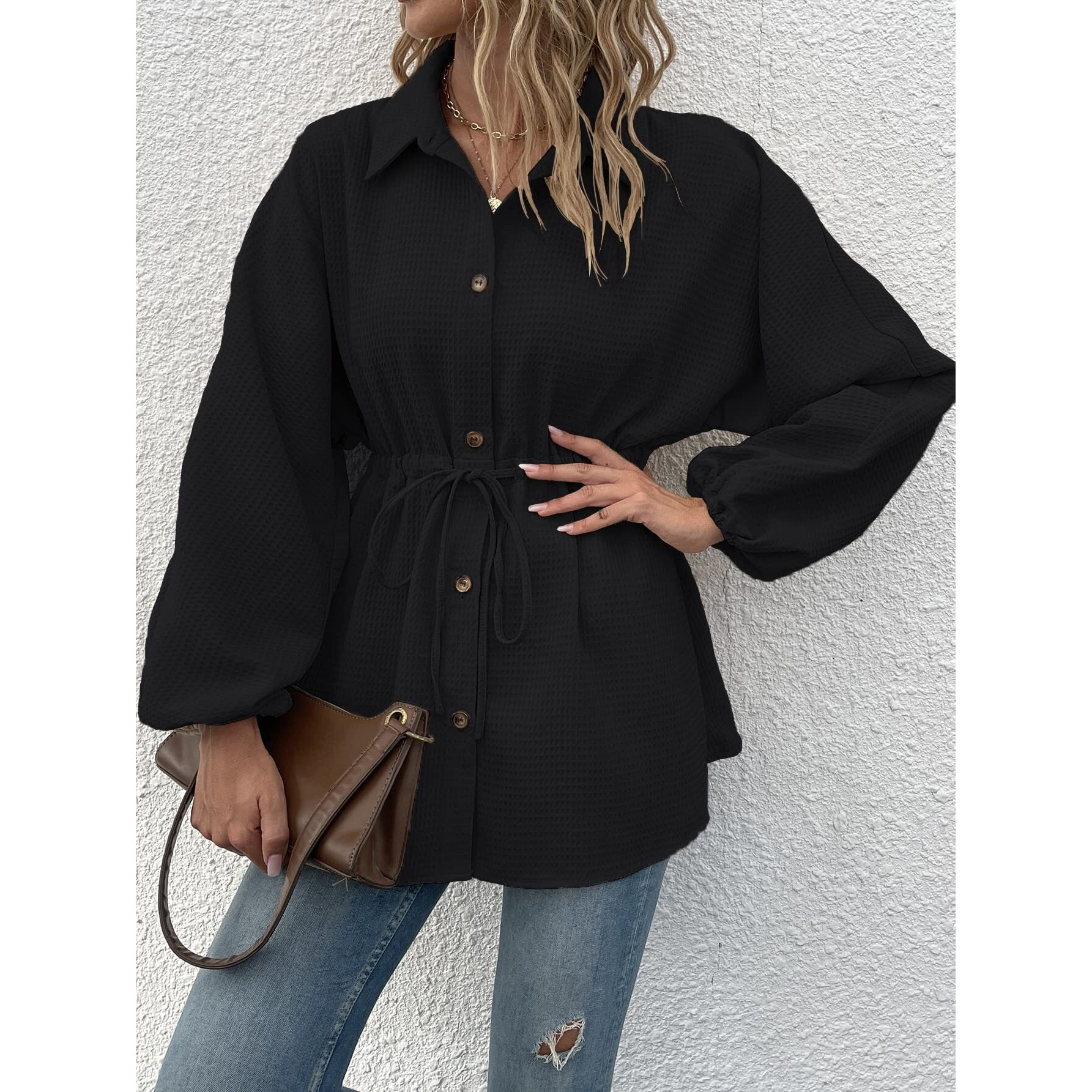 Om Sai Latest Creation Womens Casual Dress | One Piece Dress | Birthday Dress For Women | Beach Wear | Western Dress | Women's Vacation Dress | Textured Party Dress For Women. (Large, Black)