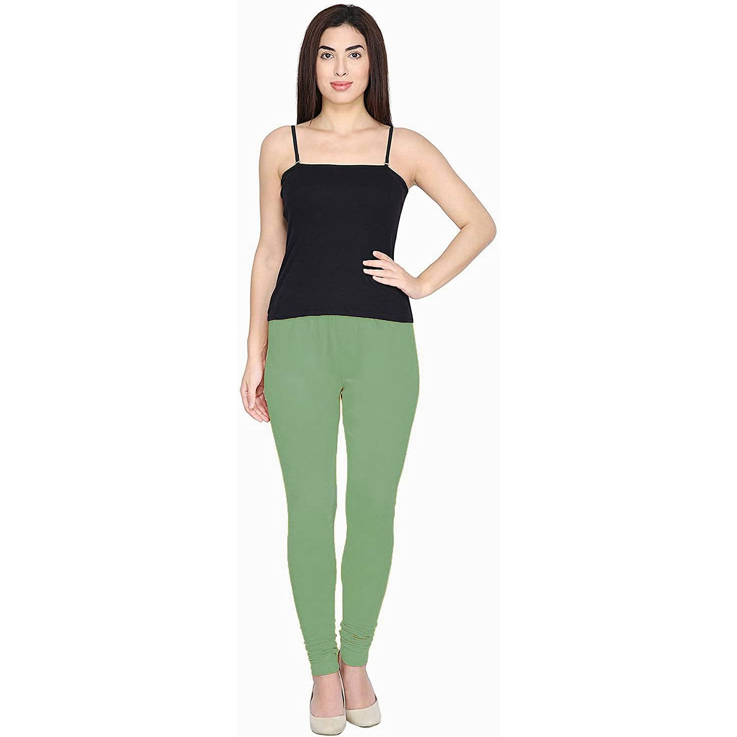 Shasmi Women's Stretch Leggings Chudidar P Green 98_Mint M