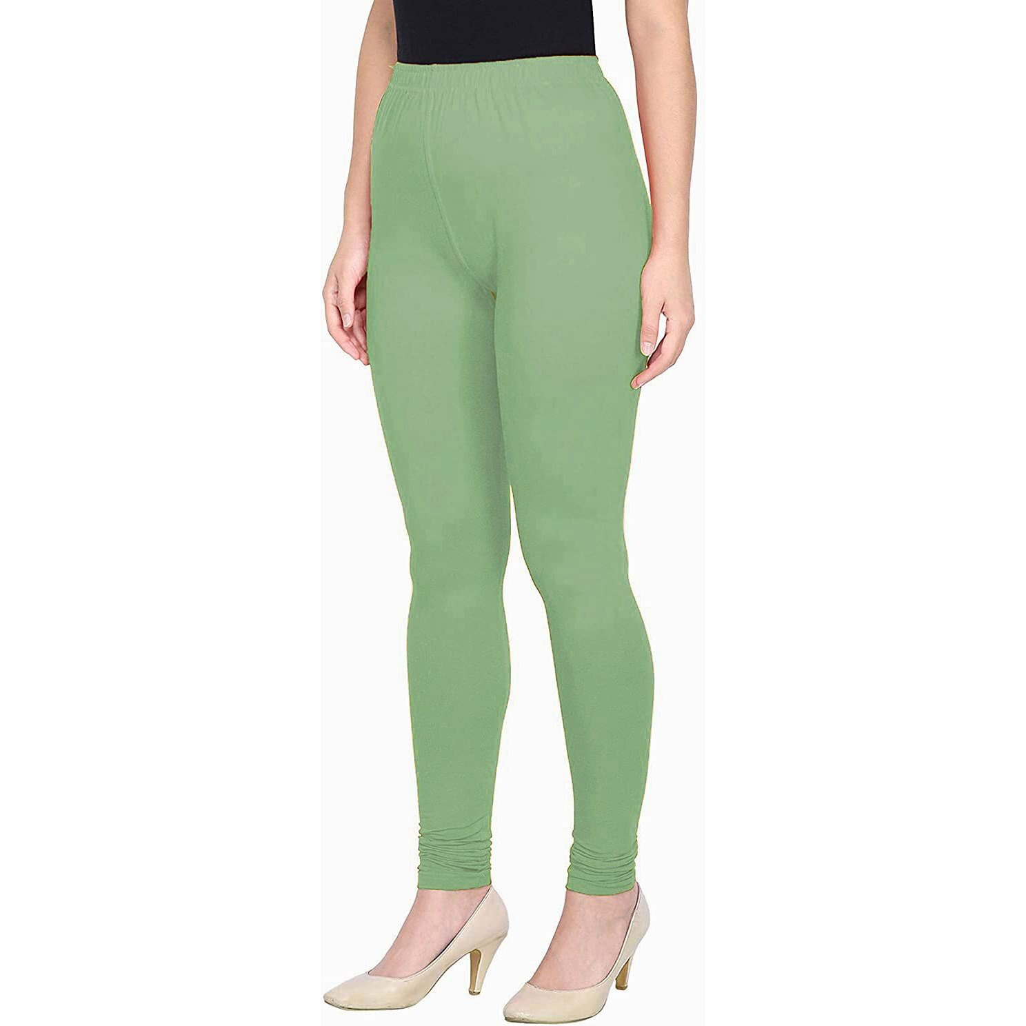 Shasmi Women's Stretch Leggings Chudidar P Green 98_Mint M
