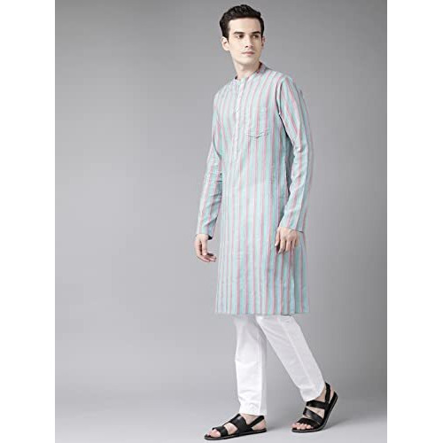 See Designs Cotton Regular Mens Kurta (15258352_Multi_M) Multicolour