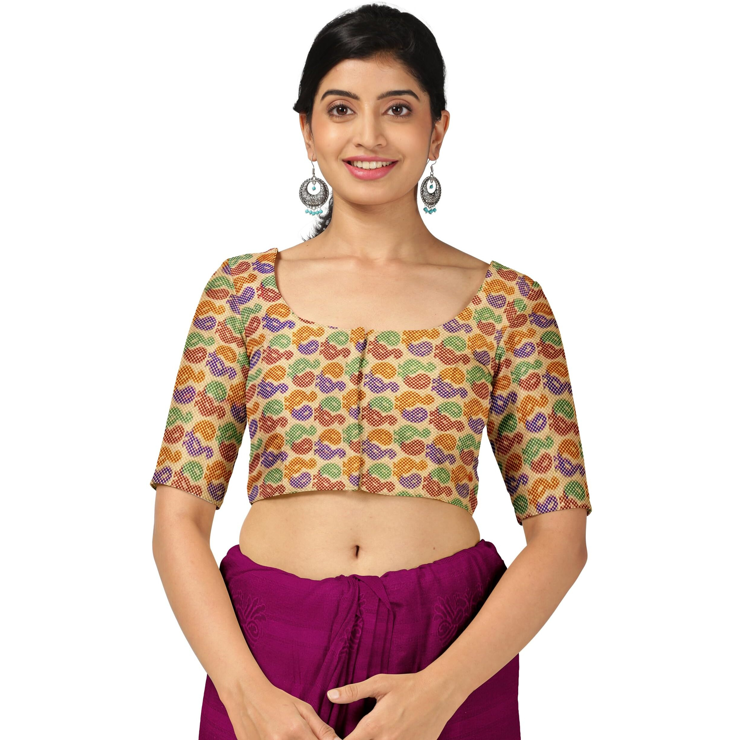 Tamaira Fashion Women's Plain Weave Pure Cotton Saree With Blouse Piece(11296_Magenta)